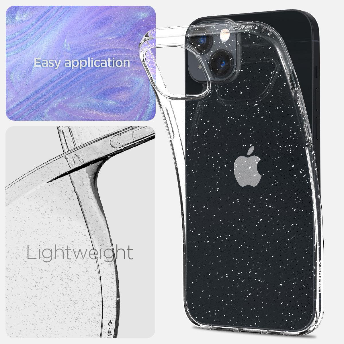 Spigen® Liquid Crystal™ Glitter ACS04888 iPhone 14 Plus Case - Crystal Quartz