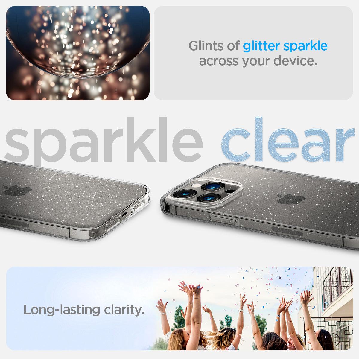 Spigen® Liquid Crystal™ Glitter ACS04954 iPhone 14 Pro Case - Crystal Quartz