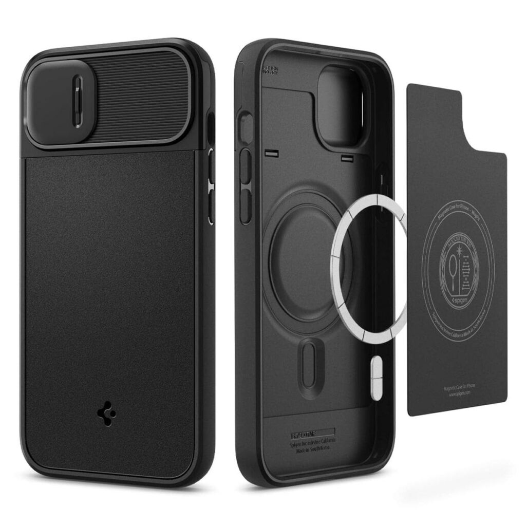 Spigen® Optik Armor™ (MagFit) ACS04923 iPhone 14 Plus Case - Black