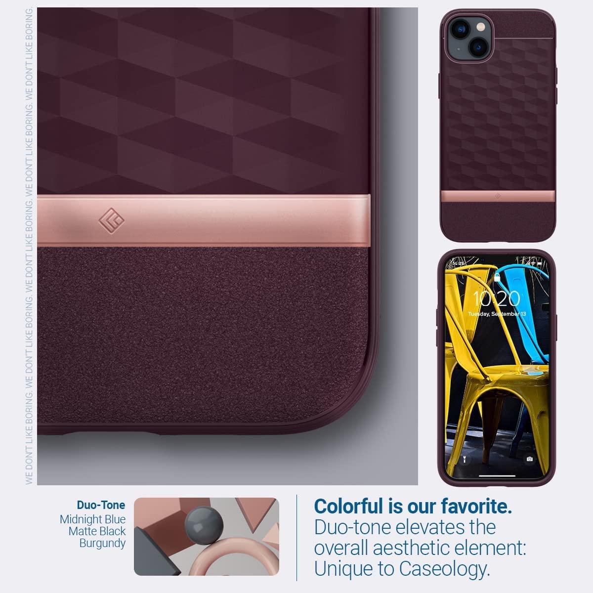 Spigen® Parallax Mag by Caseology® Collection ACS04929 iPhone 14 Plus Case – Burgundy