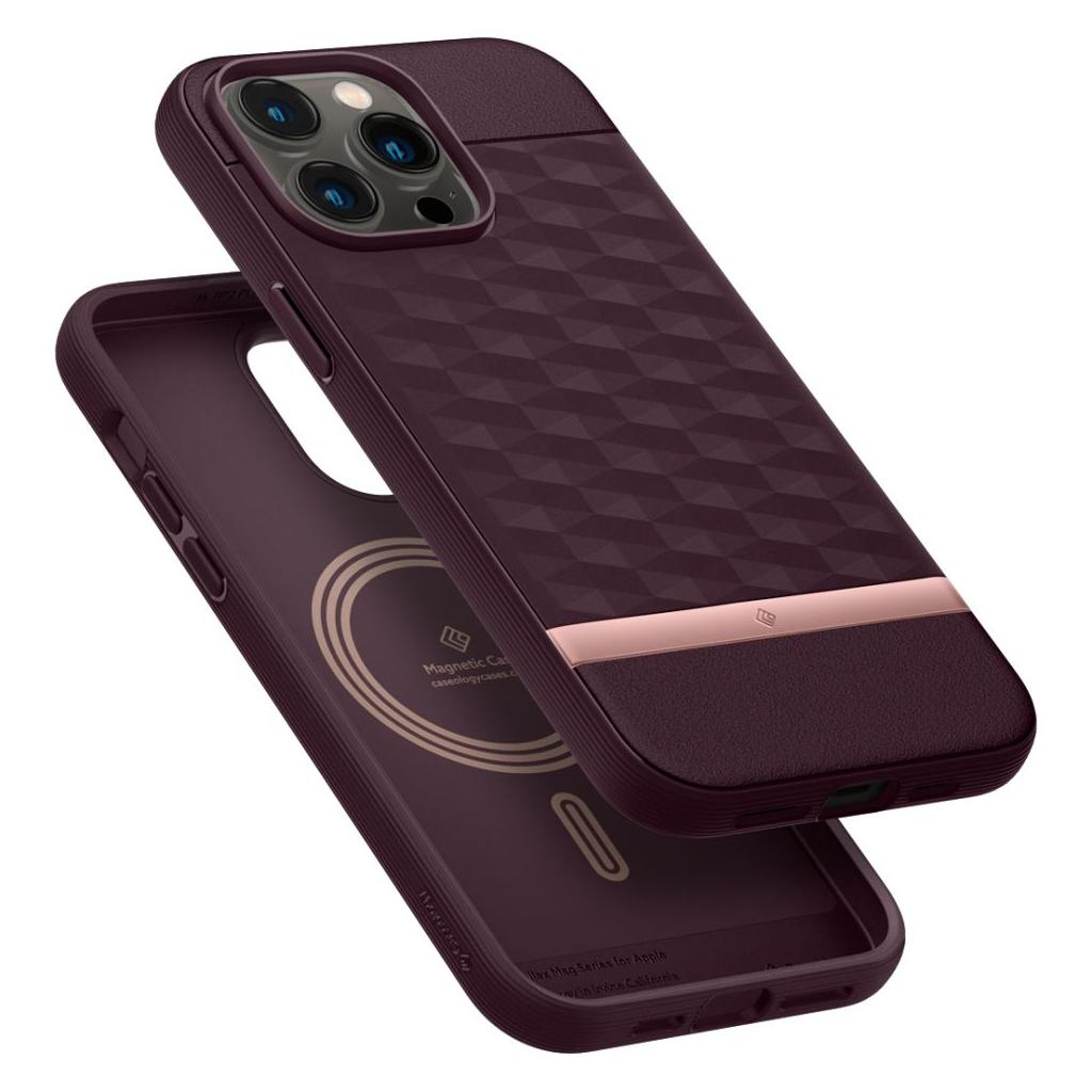 Spigen® Parallax Mag by Caseology® Collection ACS05004 iPhone 14 Pro Case – Burgundy