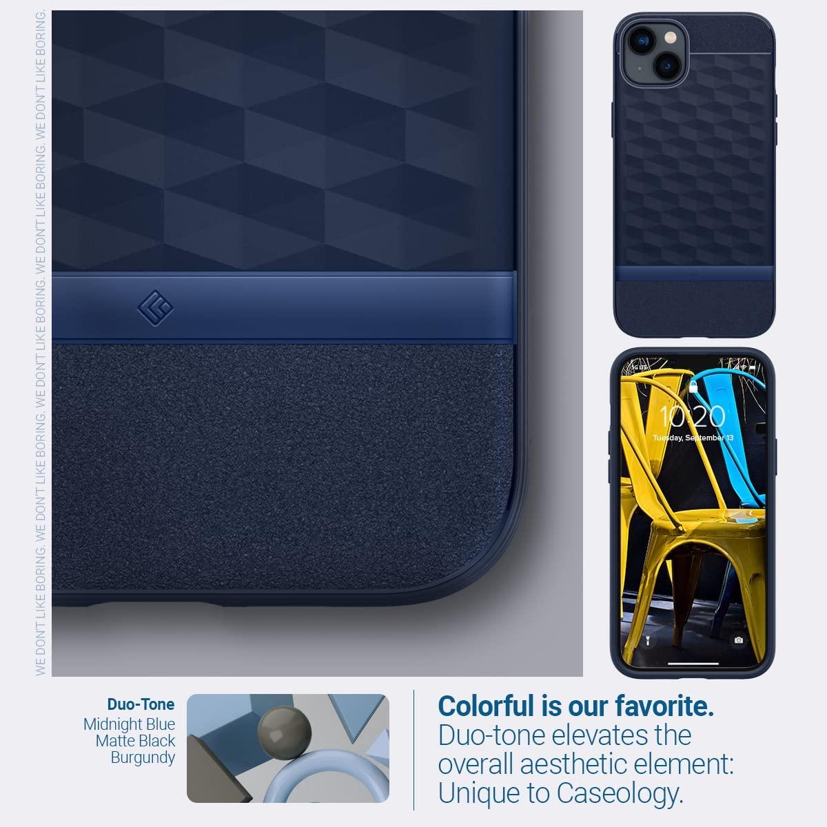 Spigen® Parallax Mag by Caseology® Collection ACS05075 iPhone 14 Case – Midnight Blue