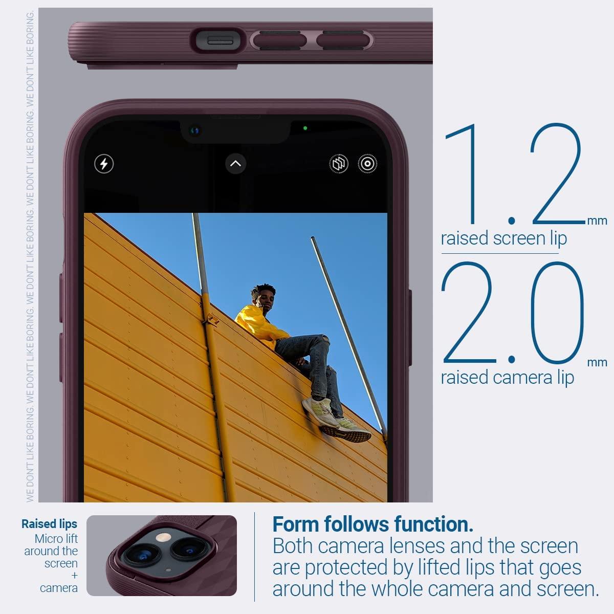 Spigen® Parallax Mag by Caseology® Collection ACS05076 iPhone 14 Case – Burgundy