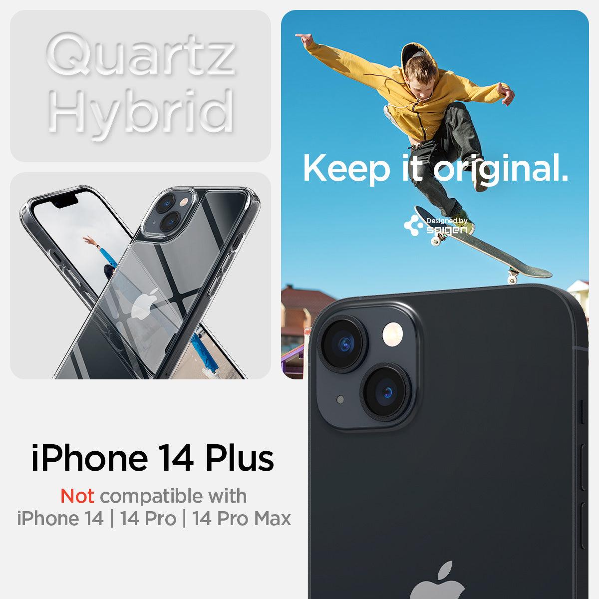 Spigen® Quartz Hybrid™ ACS04906 iPhone 14 Plus Case - Crystal Clear