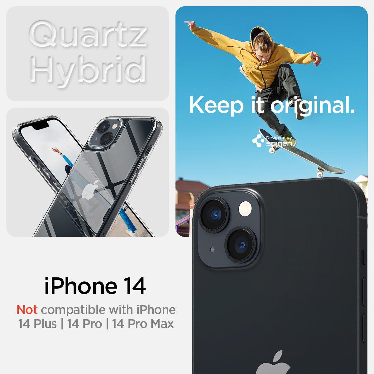 Spigen® Quartz Hybrid™ ACS05052 iPhone 14 Case - Crystal Clear