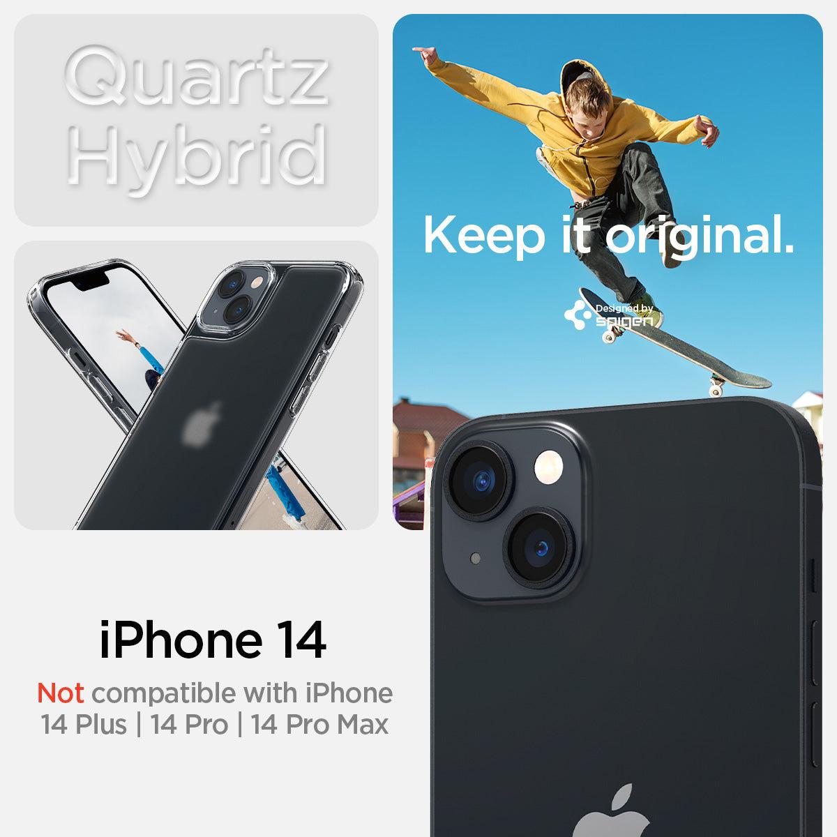 Spigen® Quartz Hybrid™ ACS05053 iPhone 14 Case - Matte Clear