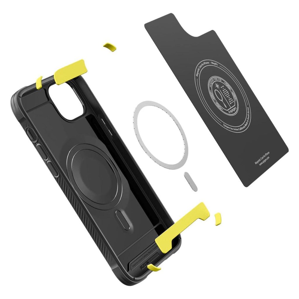 Spigen® Rugged Armor™ (MagFit) ACS04890 iPhone 14 Plus Case - Matte Black