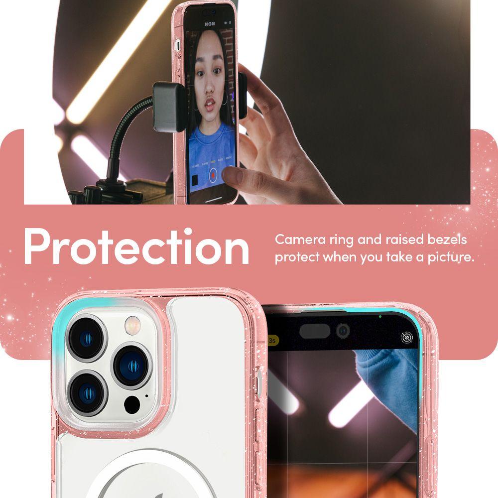 Spigen® Shine Mag by Cyrill Collection ACS05021 iPhone 14 Pro Case – Rose Glitter