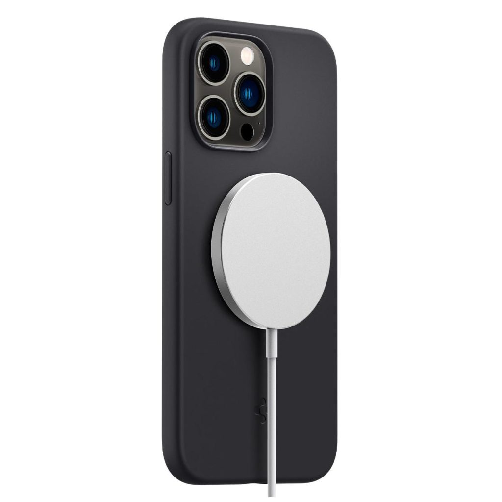 Spigen® Silicone Fit (MagFit) ACS04846 iPhone 14 Pro Max Case - Black