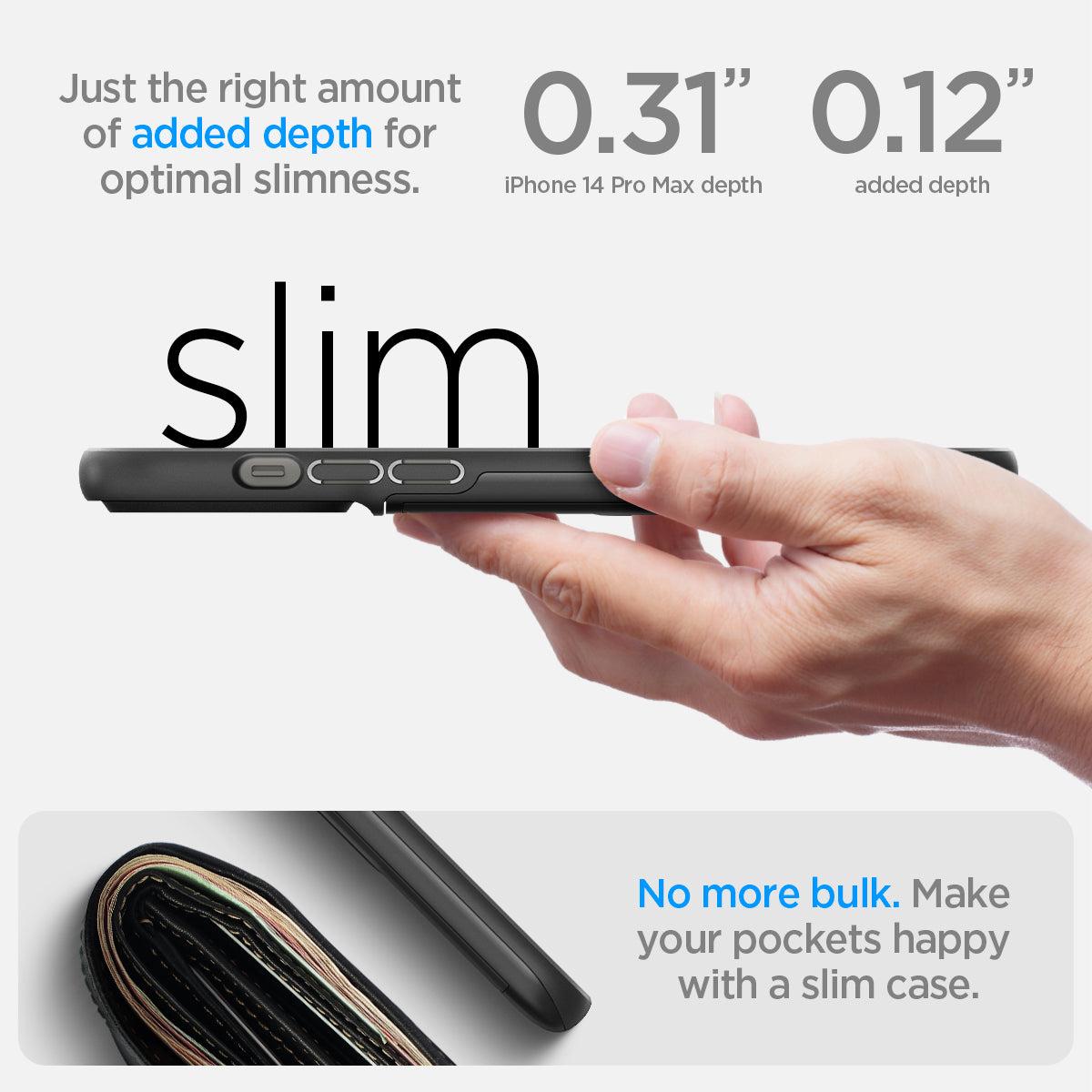 Spigen® Slim Armor™ CS ACS04835 iPhone 14 Pro Max Case - Black