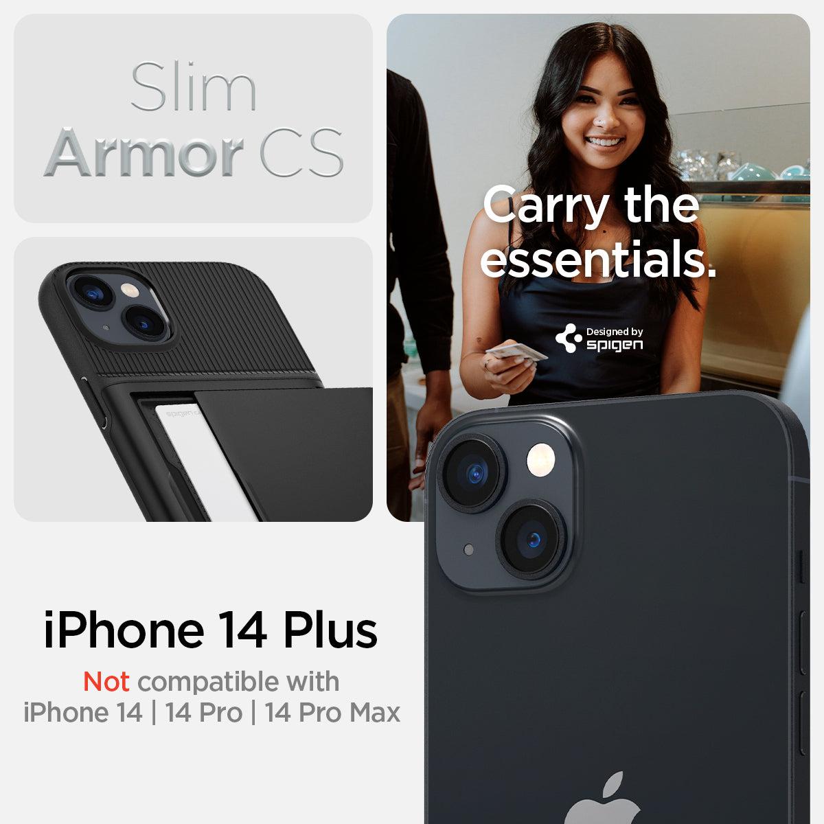 Spigen® Slim Armor™ CS ACS04911 iPhone 14 Plus Case - Black