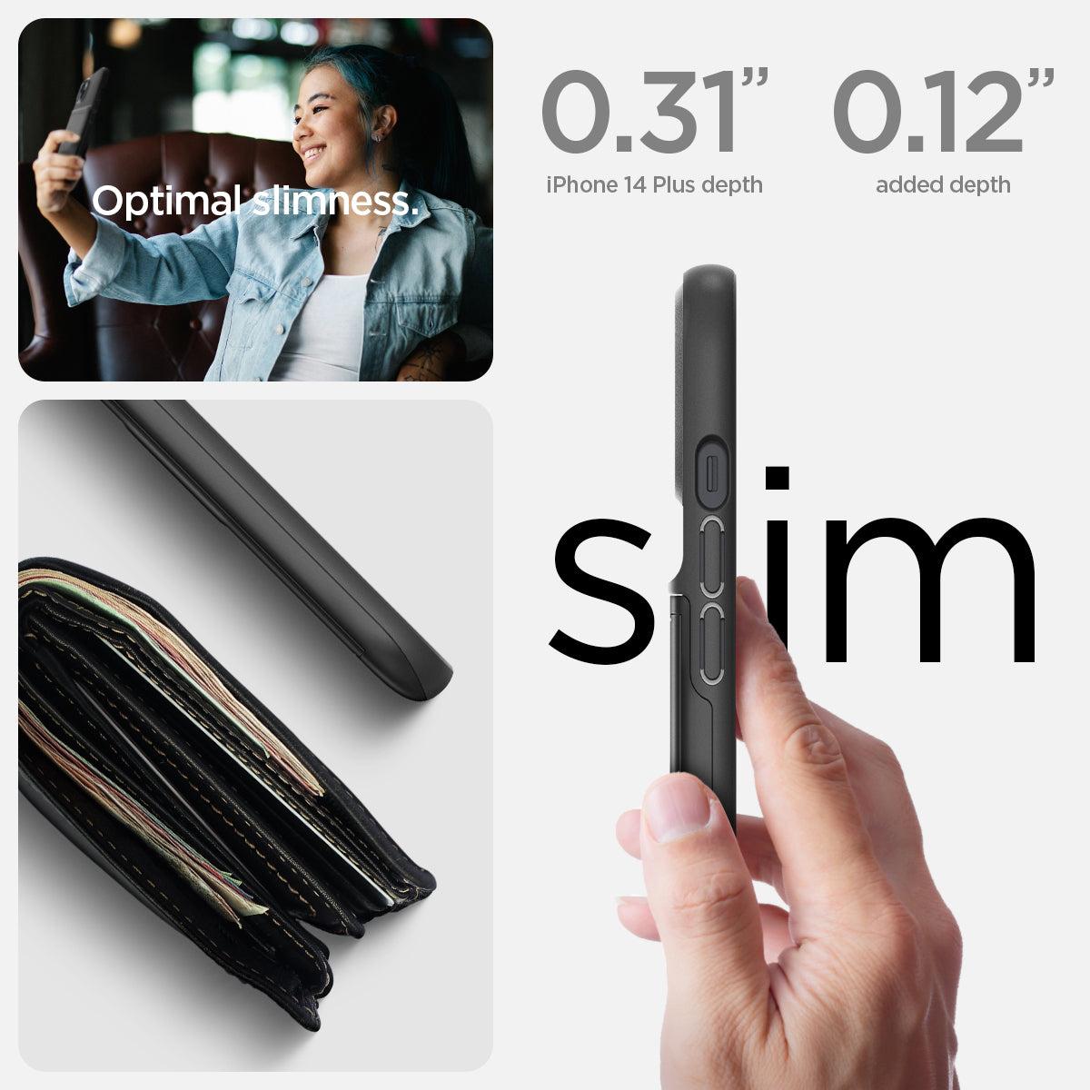 Spigen® Slim Armor™ CS ACS04911 iPhone 14 Plus Case - Black
