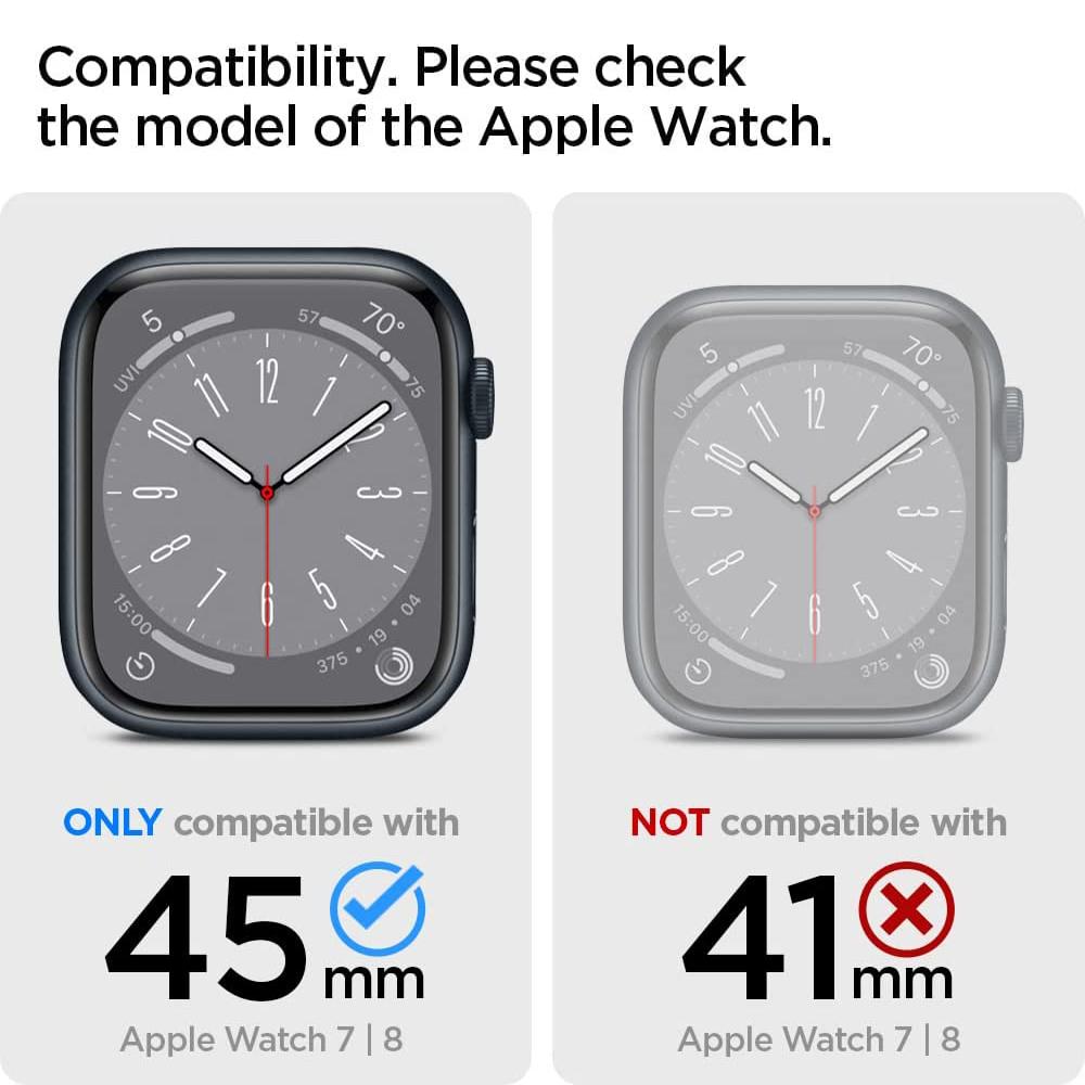 Spigen® Thin Fit™ ACS04174 Apple Watch Series 8 / 7 (45mm) Case - Black