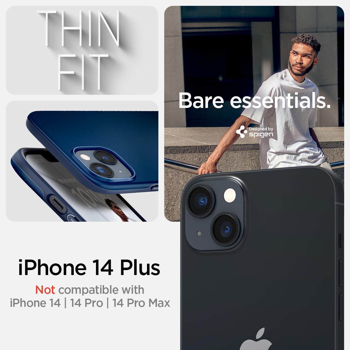 Spigen® Thin Fit™ ACS04775 iPhone 14 Plus Case - Navy Blue