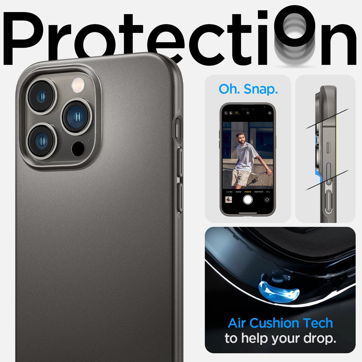 Spigen® Thin Fit™ ACS04782 iPhone 14 Pro Case - Gunmetal