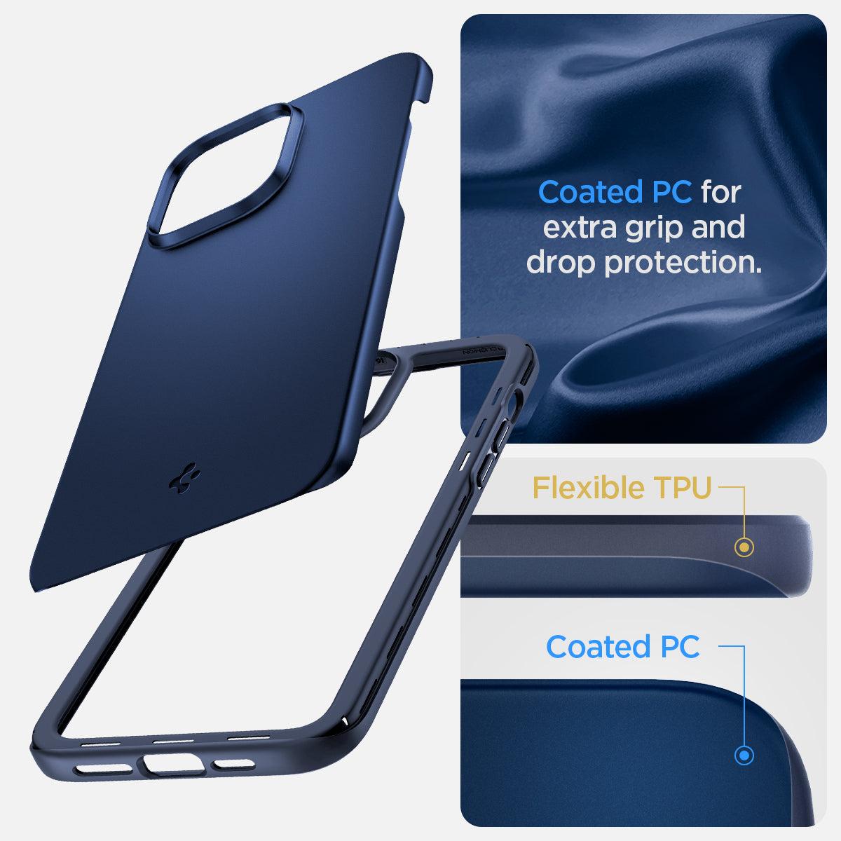 Spigen® Thin Fit™ ACS04790 iPhone 14 Case - Navy Blue