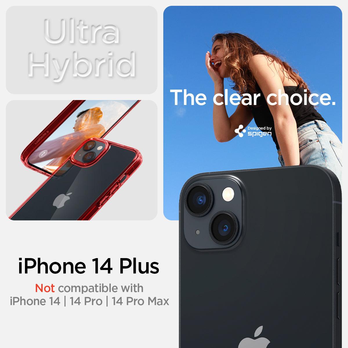Spigen® Ultra Hybrid™ ACS04896 iPhone 14 Plus Case - Red Crystal