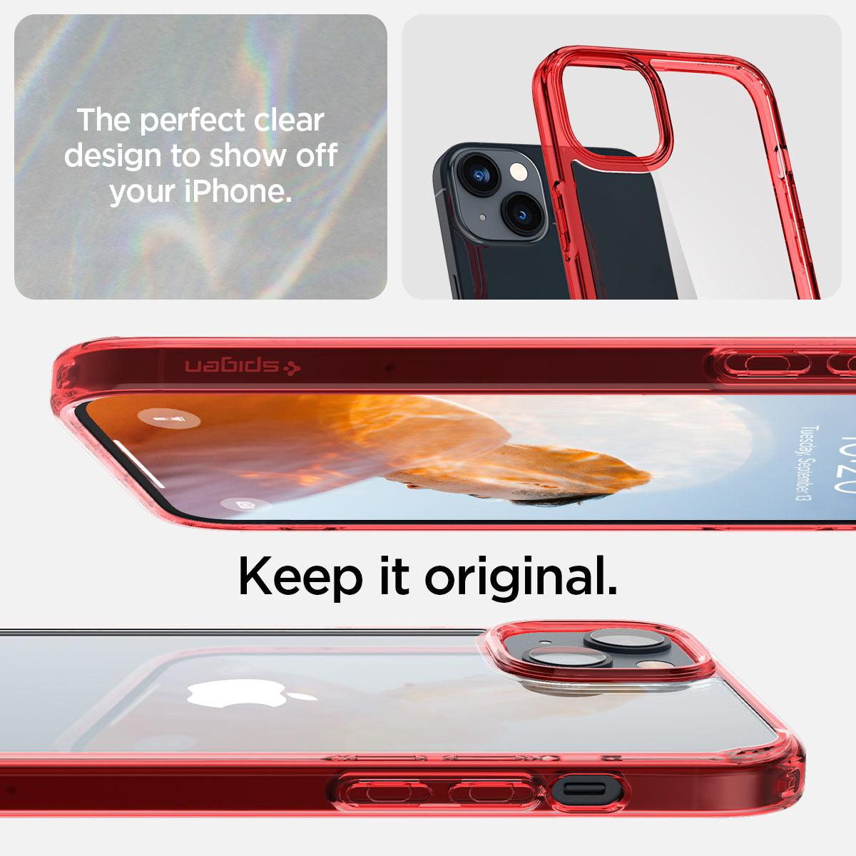 Spigen® Ultra Hybrid™ ACS04896 iPhone 14 Plus Case - Red Crystal