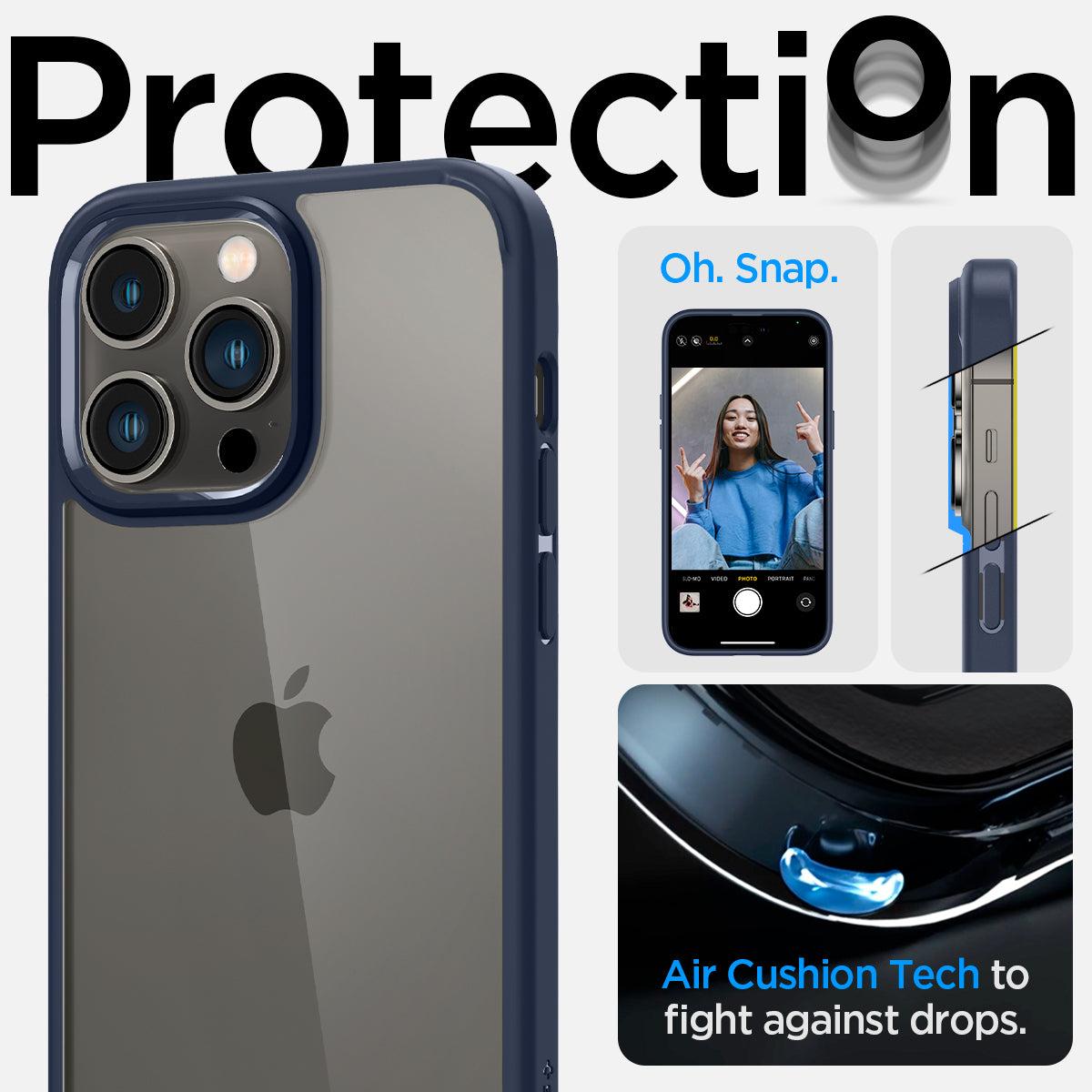 Spigen® Ultra Hybrid™ ACS04962 iPhone 14 Pro Case - Navy Blue