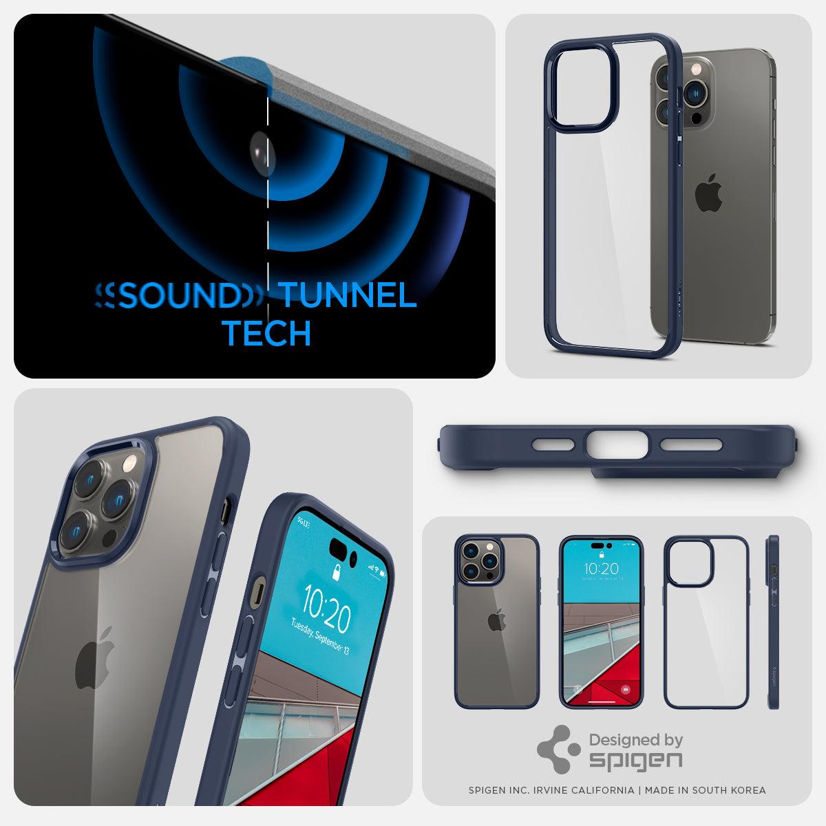 Spigen® Ultra Hybrid™ ACS04962 iPhone 14 Pro Case - Navy Blue