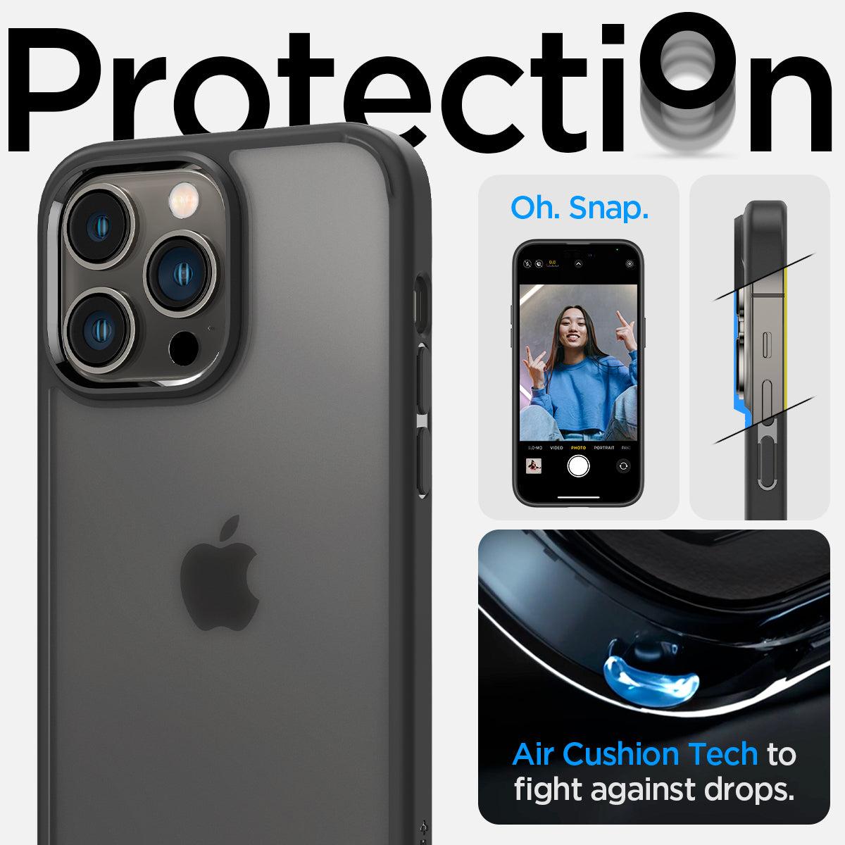 Spigen® Ultra Hybrid™ ACS04968 iPhone 14 Pro Case - Frost Black