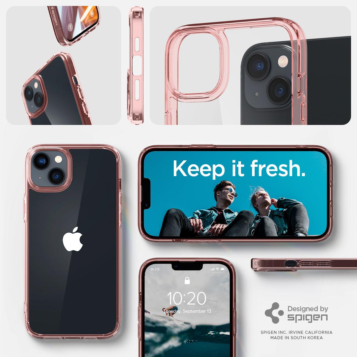 Spigen® Ultra Hybrid™ ACS05043 iPhone 14 Case - Rose Crystal