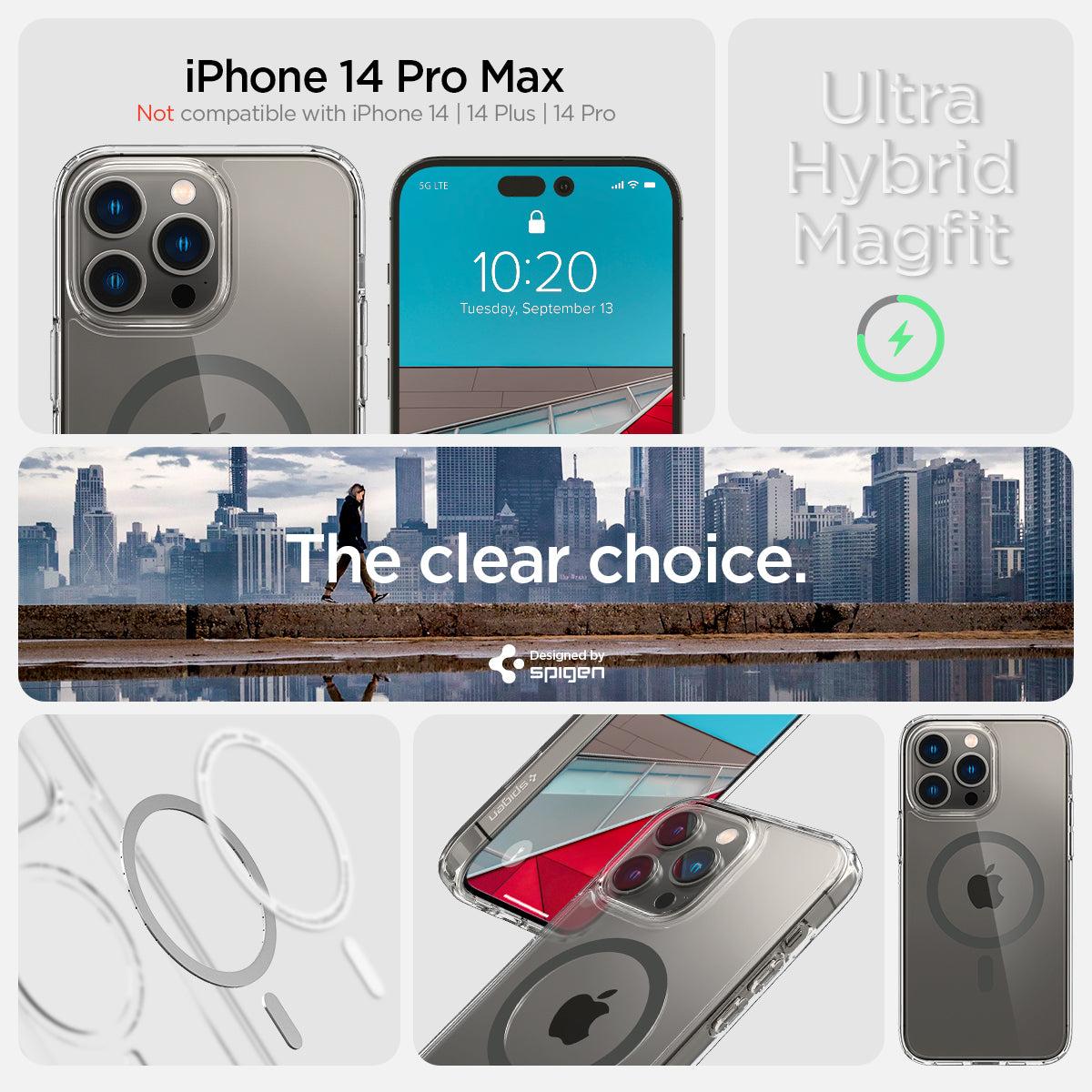 Spigen® Ultra Hybrid™ (MagFit)™ ACS04826 iPhone 14 Pro Max Case - Graphite
