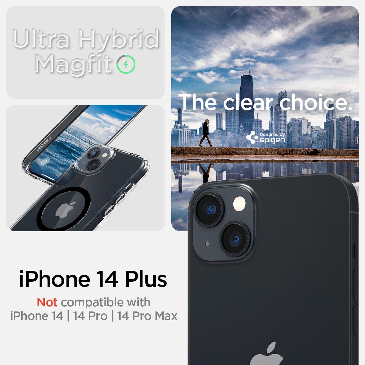 Spigen® Ultra Hybrid™ (MagFit) ACS04903 iPhone 14 Plus Case - Black