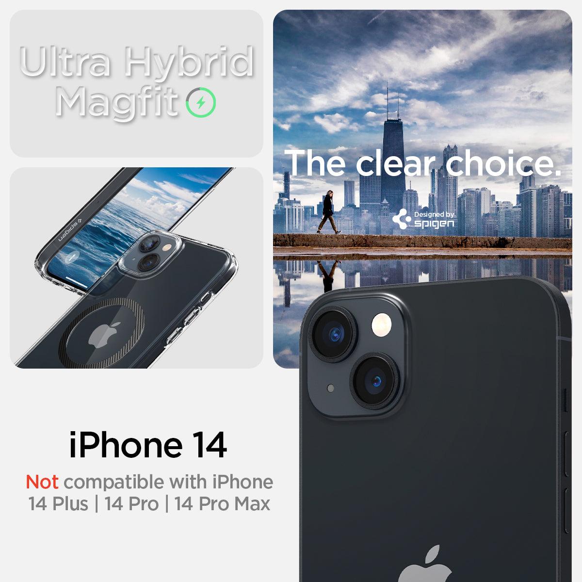 Spigen® Ultra Hybrid™ (MagFit) ACS05050 iPhone 14 Case - Carbon Fiber