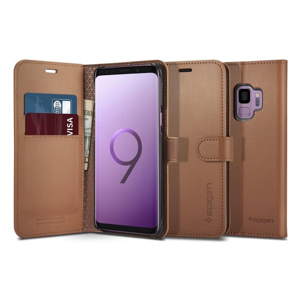 Spigen® Wallet S™ 592CS22871 Samsung Galaxy S9 Case – Coffee Brown