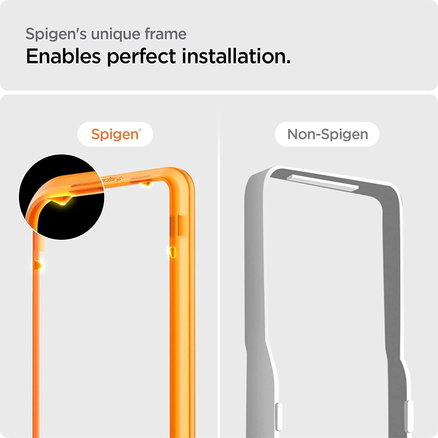 Spigen® (x2.Pack) GLAS.tR™ ALIGNmaster™ Full Cover HD AGL05204 iPhone 14 Pro Max Premium Tempered Glass Screen Protector