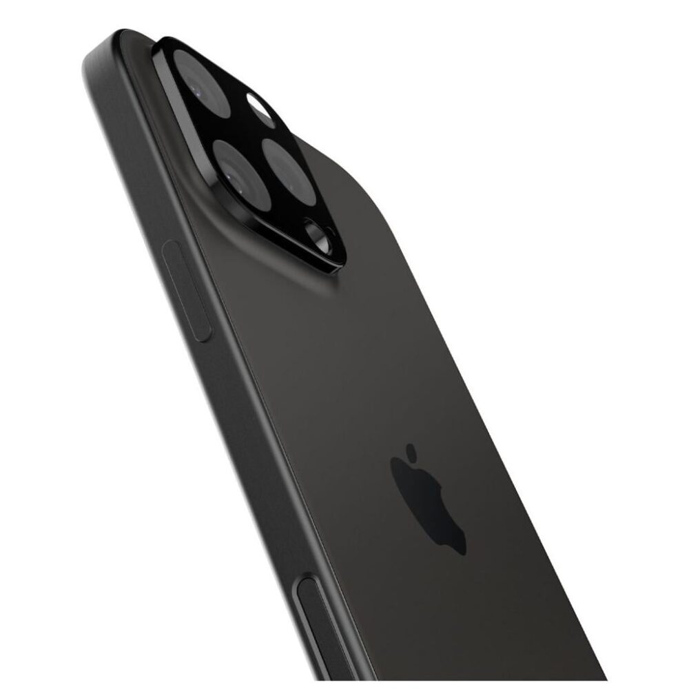 Spigen® (x2.Pack) GLAS.tR™ Optik AGL05273 iPhone 16 Pro Max | 16 Pro | 15 Pro Max | 15 Pro | 14 Pro Max | 14 Pro Premium Tempered Glass Camera Lens Protector - Black