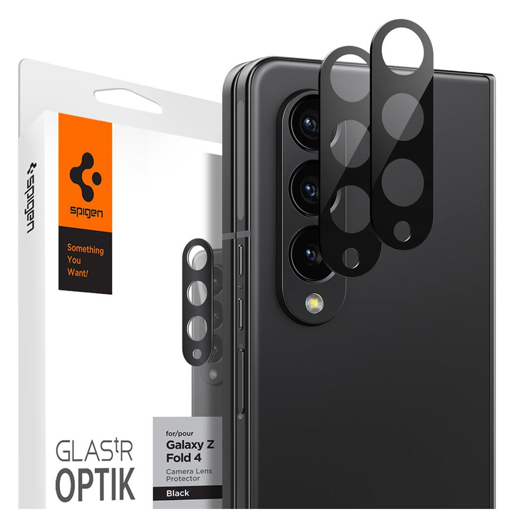 Spigen® (x2.Pack) GLAS.tR™ OPTIK Camera Lens AGL05428 Samsung Galaxy Z Fold 4 Premium Tempered Glass – Black
