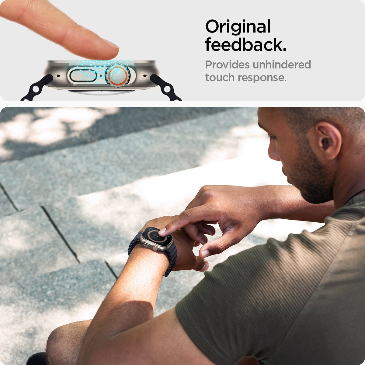 Spigen 2-Pack Glas.tR EZ Fit Tempered Glass Screen Protector for Apple Watch 49mm