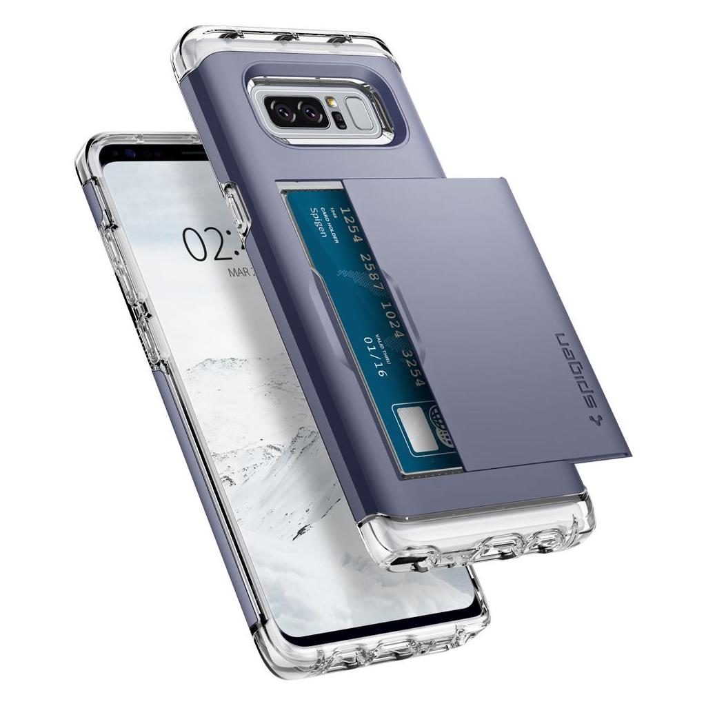 Spigen® Crystal Wallet™ 587CS21848 Samsung Galaxy Note 8 Case – Orchid Gray