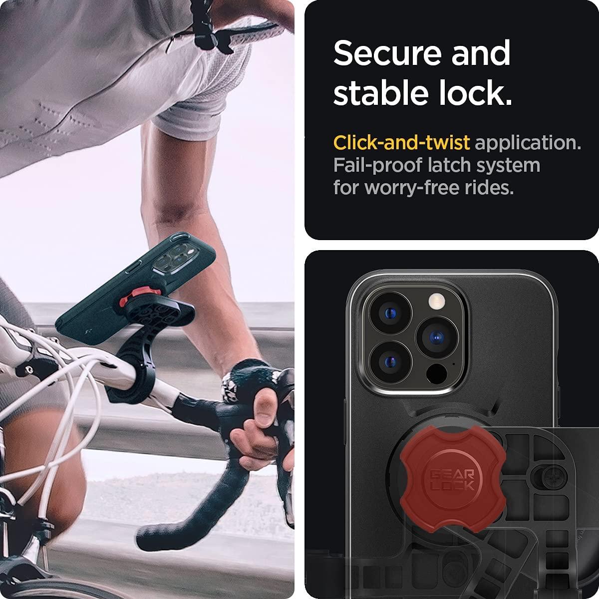 Spigen® Gearlock™ ACS03742 iPhone 13 Pro Bike Mount Case – Black