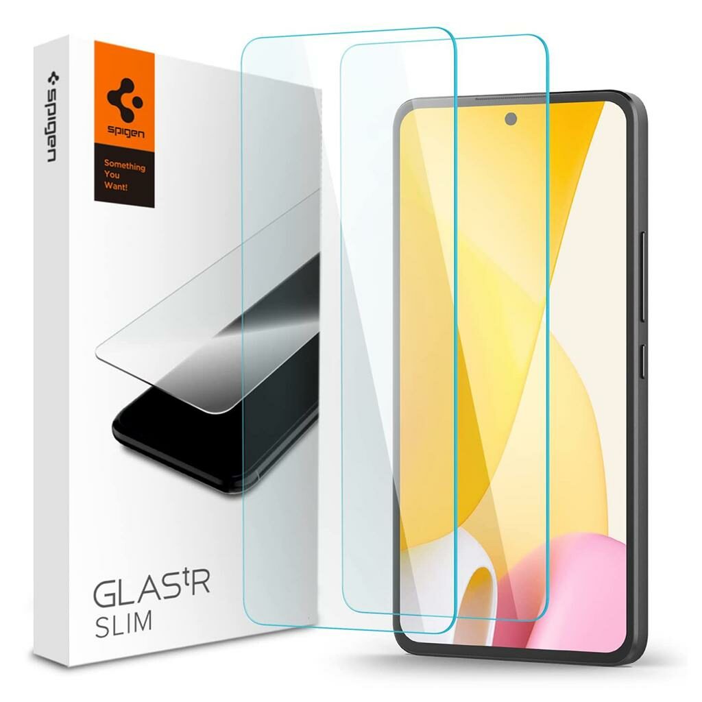 Spigen® (x2.Pack) GLAS.tR™ Slim AGL05469 Xiaomi 12 Lite Premium Tempered Glass Screen Protector