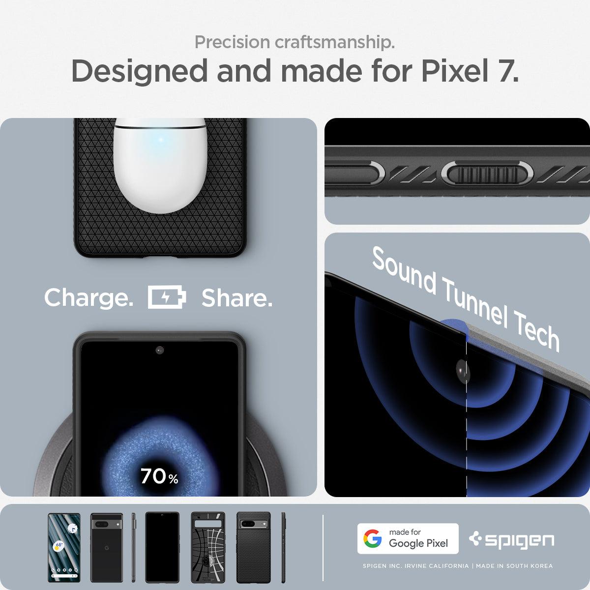 Spigen® Liquid Air™ ACS04696 Google Pixel 7 Case - Matte Black
