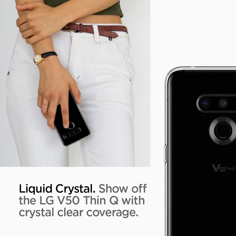 Spigen® Liquid Crystal™ A33CS26142 LG V50 ThinQ Case - Crystal Clear