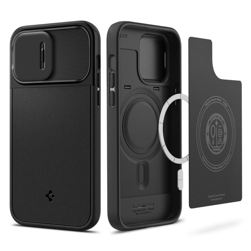 Spigen® Optik Armor™ (MagFit)™ ACS04848 iPhone 14 Pro Max Case - Black