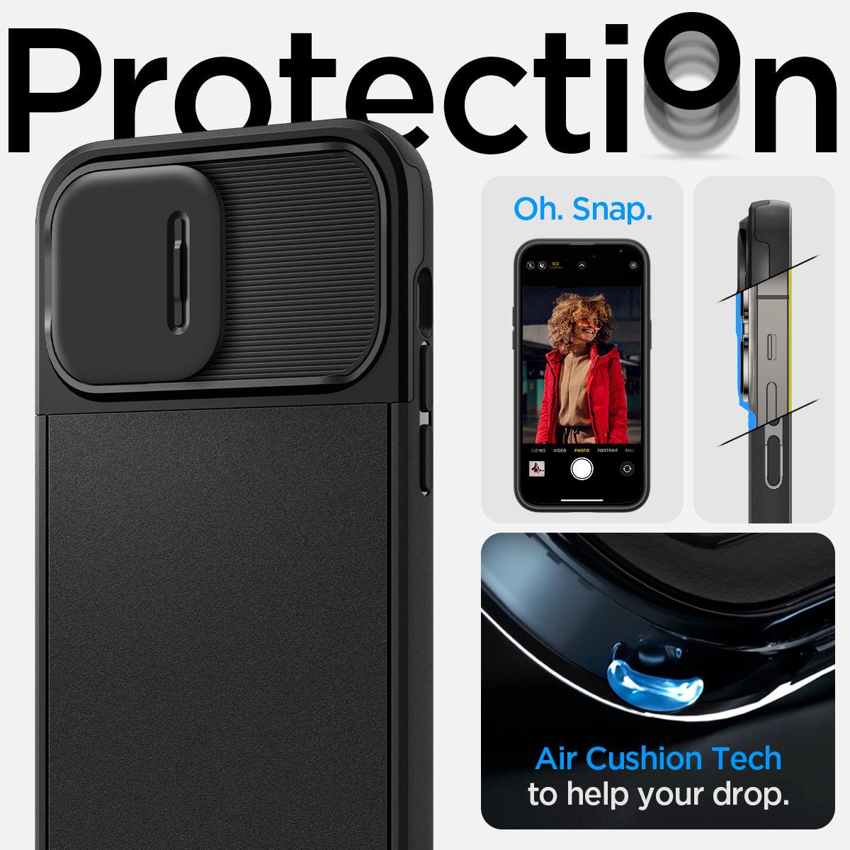 Spigen® Optik Armor™ (MagFit)™ ACS04848 iPhone 14 Pro Max Case - Black