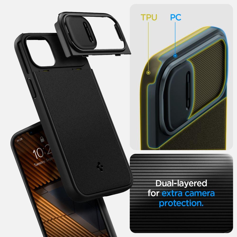 Spigen® Optik Armor™ (MagFit) ACS05070 iPhone 14 Case - Black