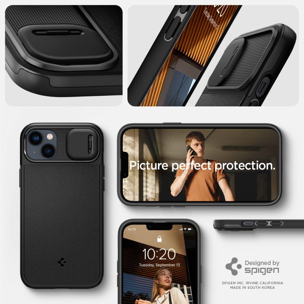 Spigen® Optik Armor™ (MagFit) ACS05070 iPhone 14 Case - Black
