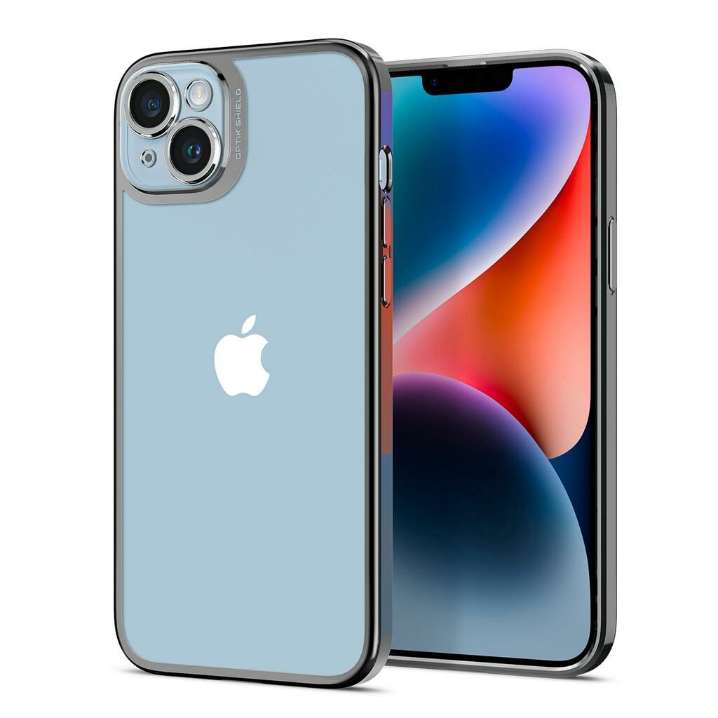 Spigen® Optik Crystal™ ACS05057 iPhone 14 Case – Chrome Gray