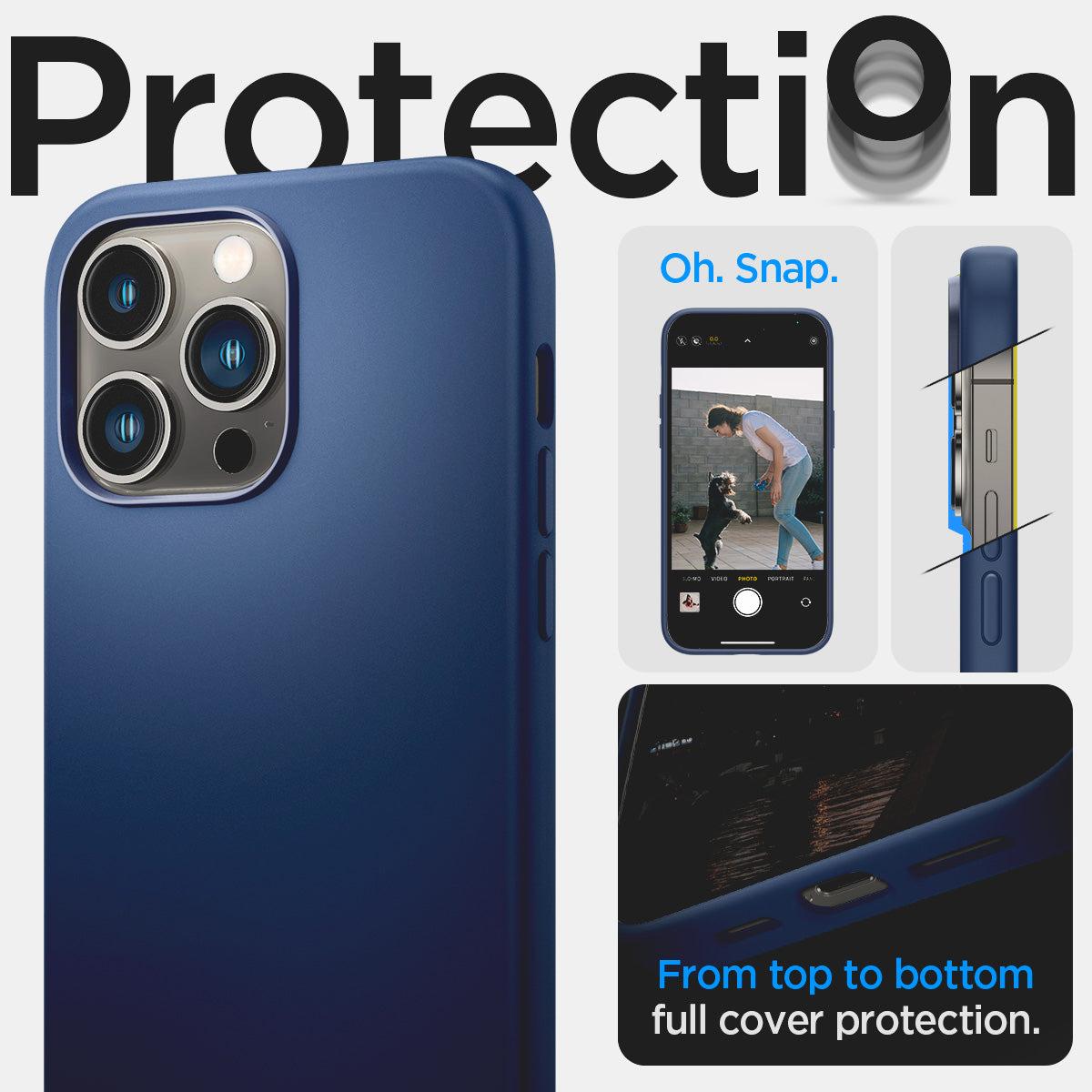 Spigen® Silicone Fit™ (MagFit) ACS04992 iPhone 14 Pro Case - Navy Blue