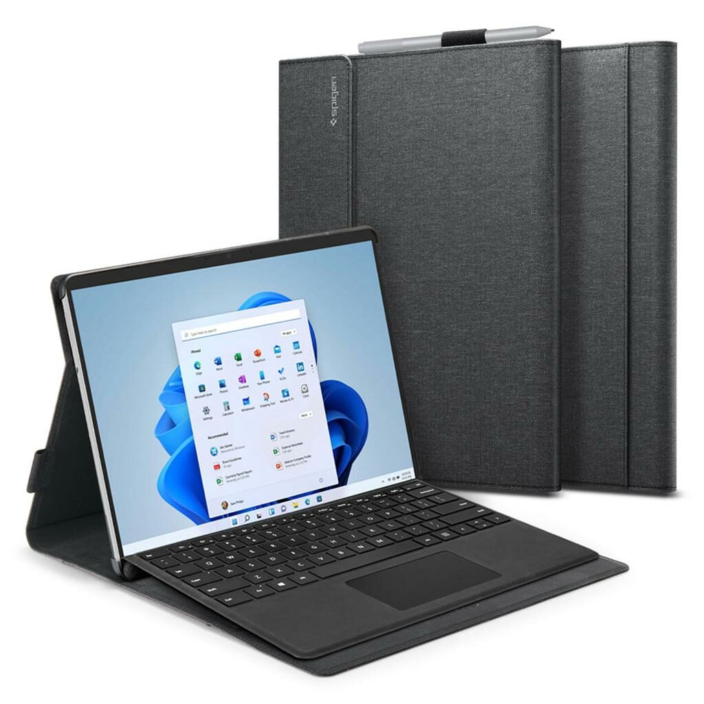 Spigen® Stand Folio™ ACS04208 Microsoft Surface Pro 9 / 8 Case - Charcoal Gray