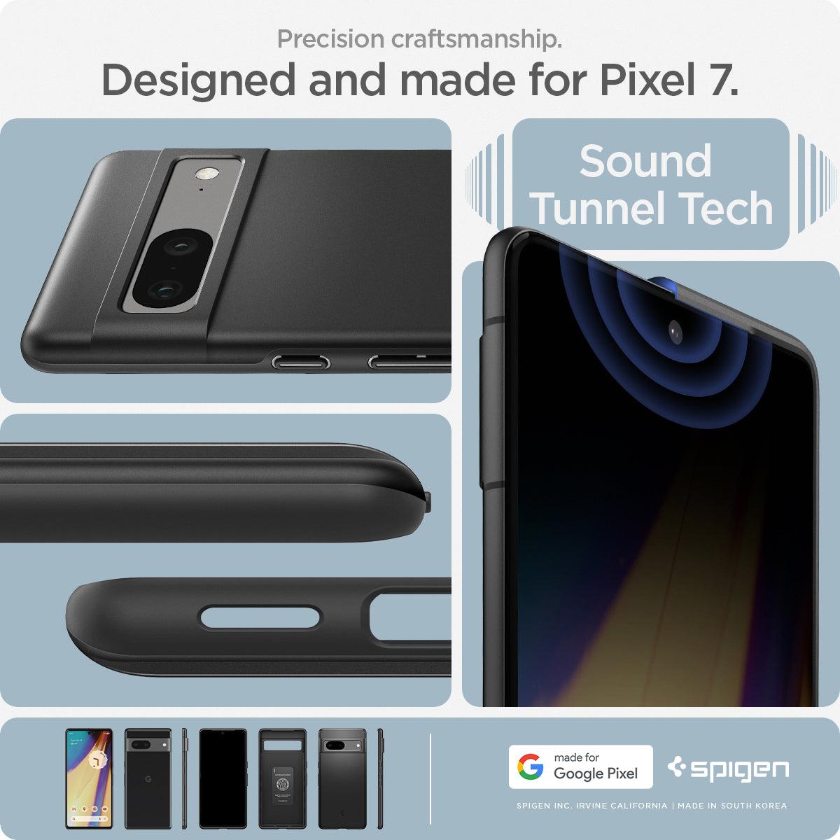 Spigen® Thin Fit™ ACS04706 Google Pixel 7 Case - Black