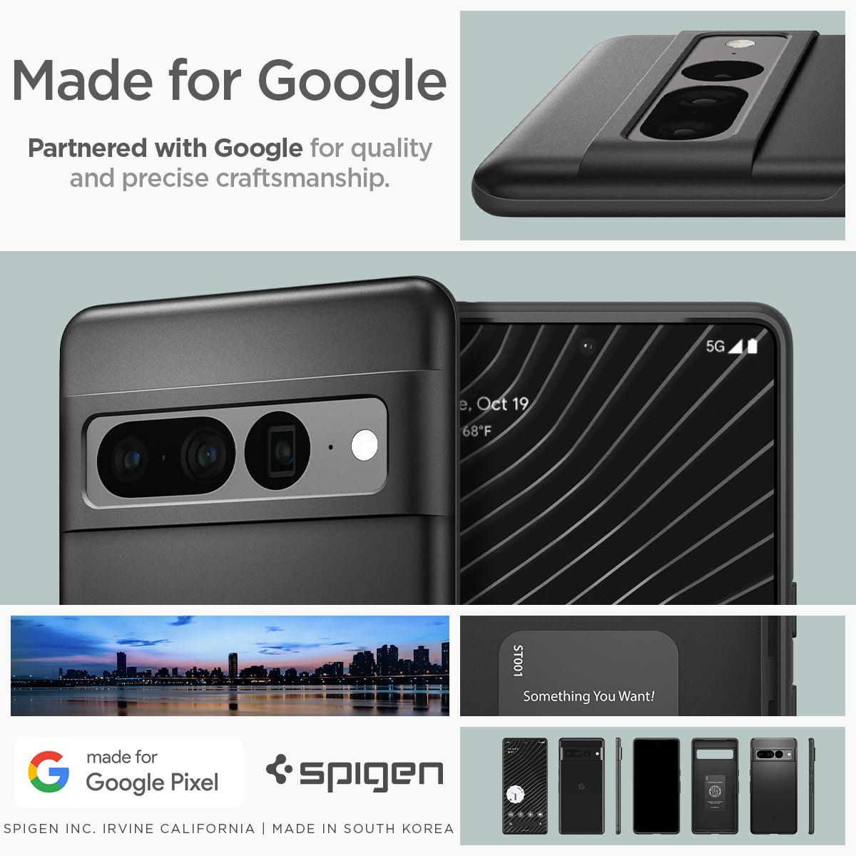 Spigen® Thin Fit™ ACS04733 Google Pixel 7 Pro Case - Black
