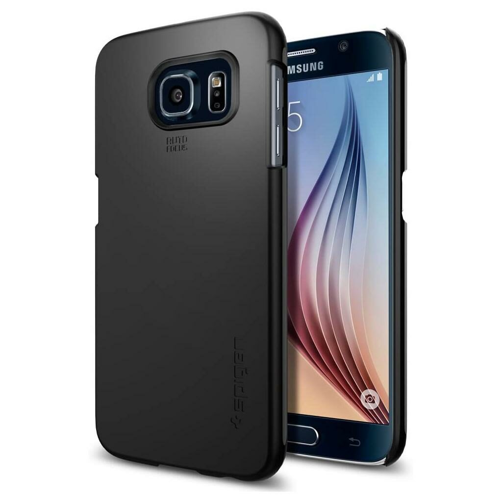 Spigen® Thin Fit™ SGP11308 Samsung Galaxy S6 Case – Smooth Black