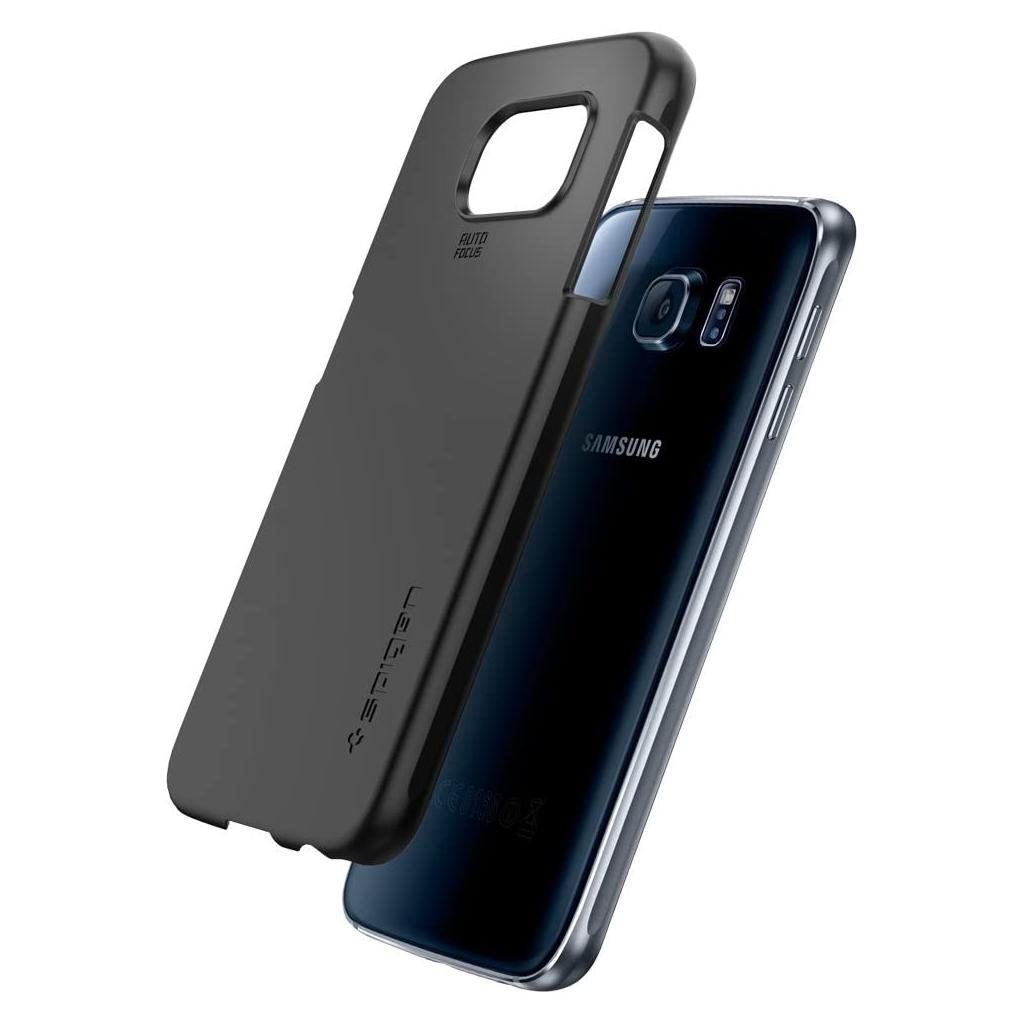Spigen® Thin Fit™ SGP11308 Samsung Galaxy S6 Case – Smooth Black